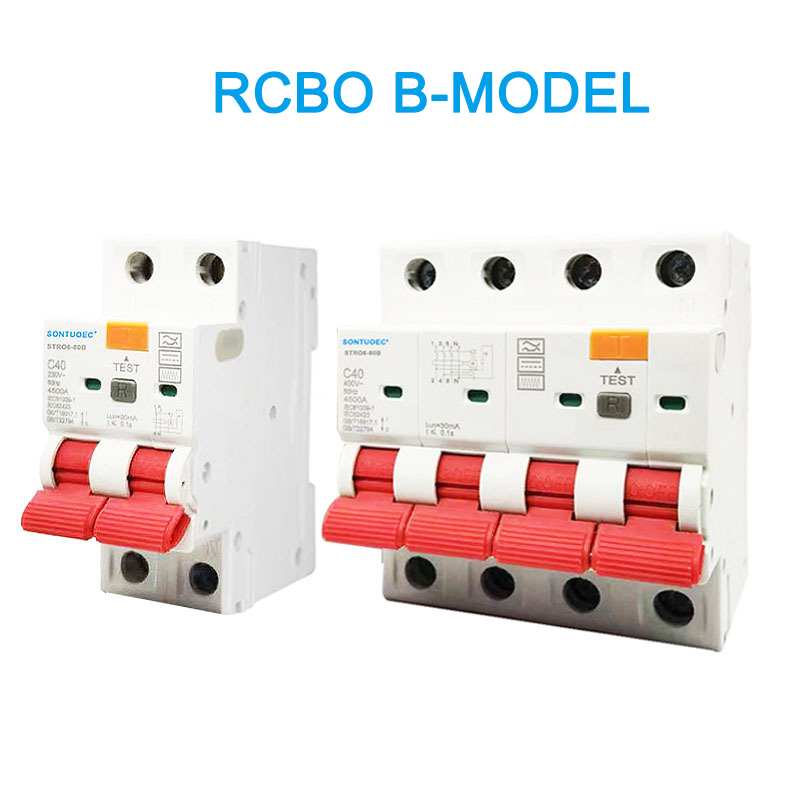 Rcbo b ମଡେଲ୍ 2p 4p ଅବଶିଷ୍ଟ ସାମ୍ପ୍ରତିକ ସର୍କିଟ୍ ବ୍ରେକର୍ |